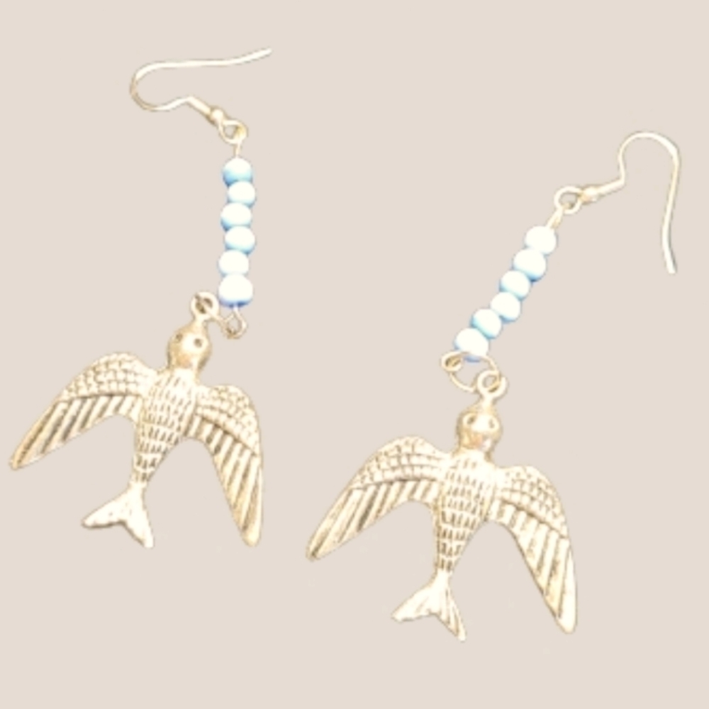 Silver Phoenix earrings